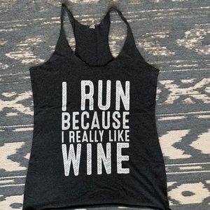 "I Run Because I Really Like Wine" Tank